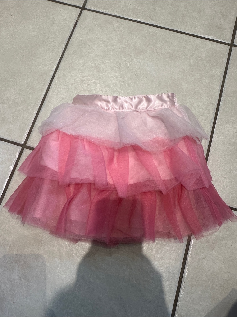 Janie and Jack Pink Ombre Tulle Layered Skirt